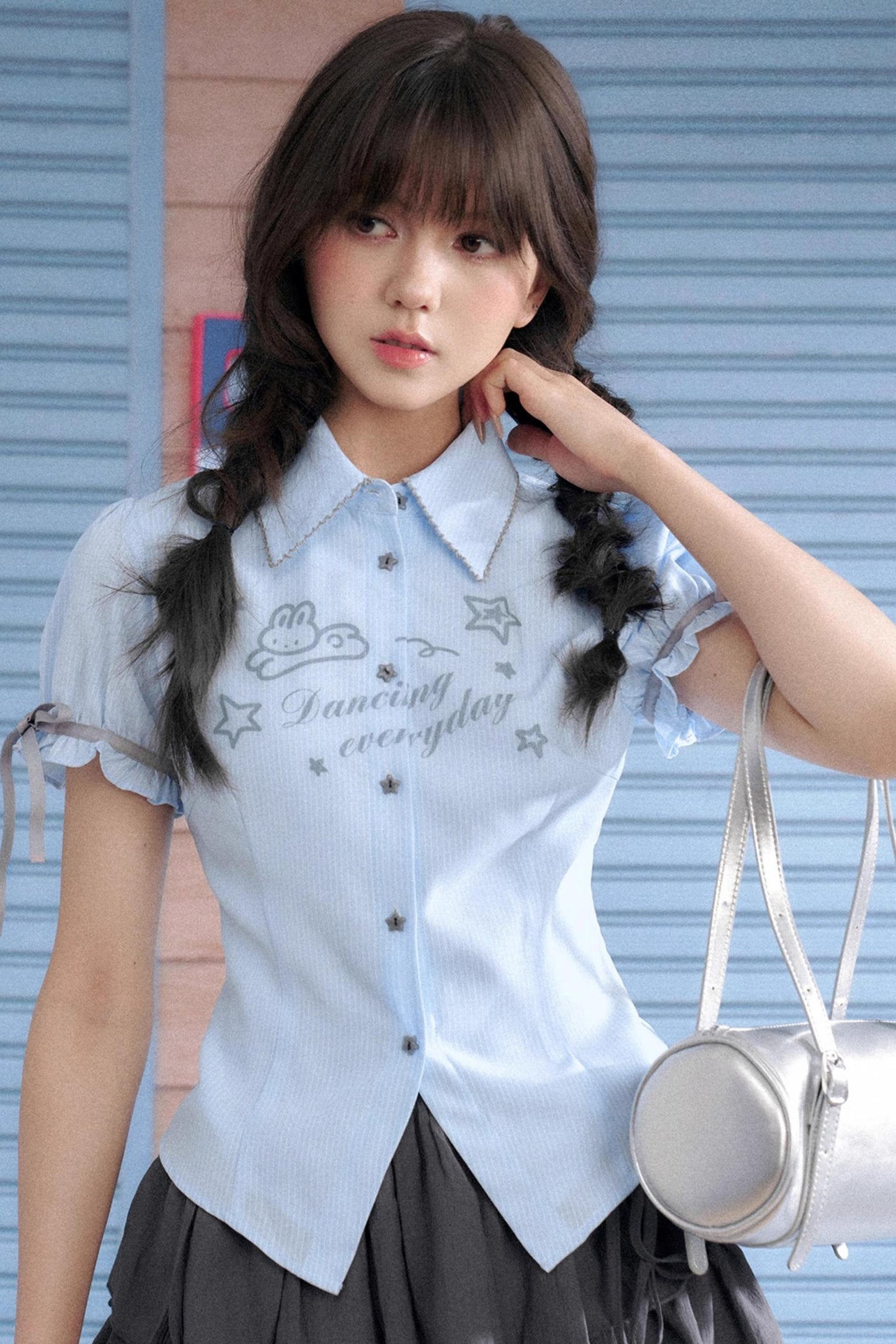 Blue Bunny Collar Shirt