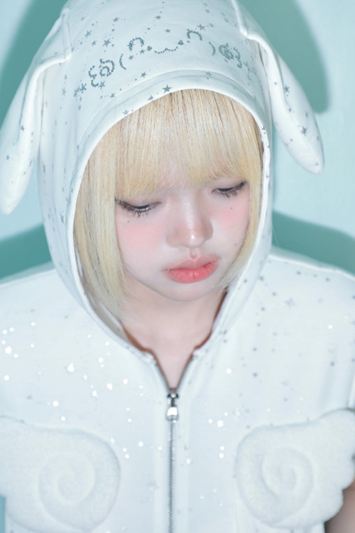 Silver Angel Wing Hoodie Top