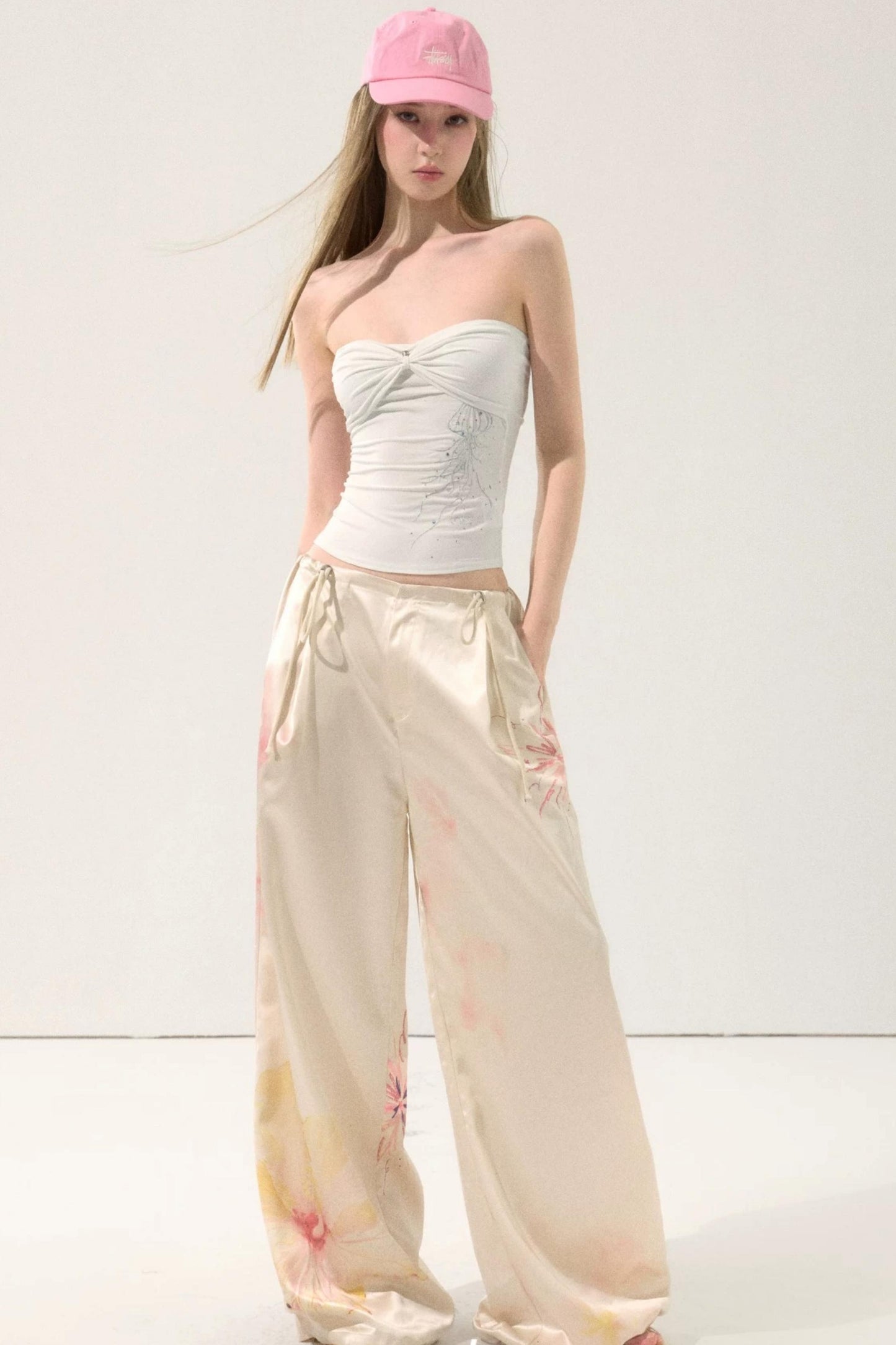 Gradient Print Drawstring Pants
