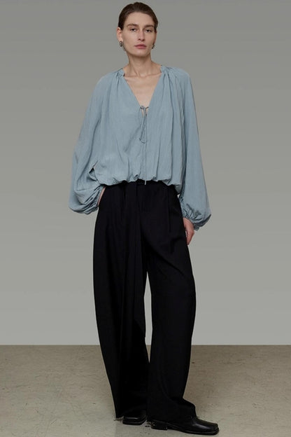 Autumn Lantern Sleeve Top