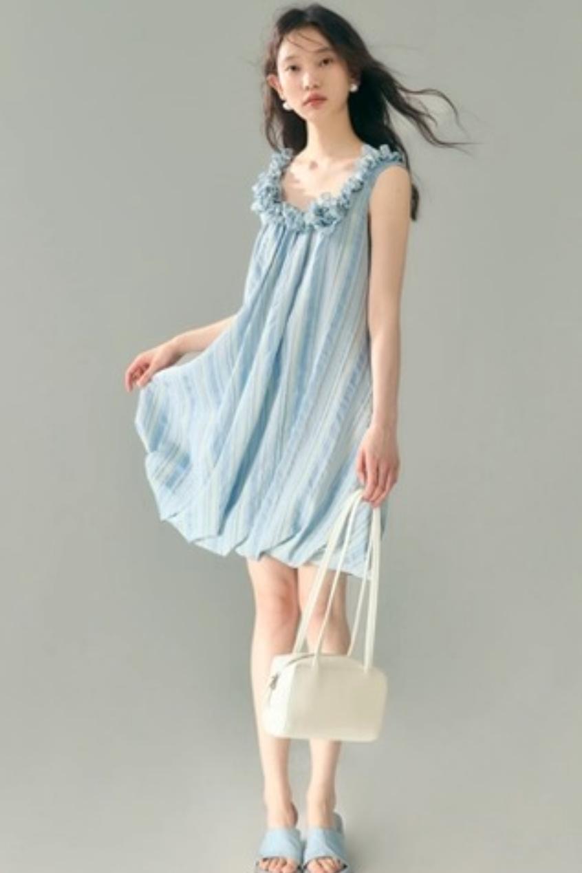 U-Neck Embroidered Dress