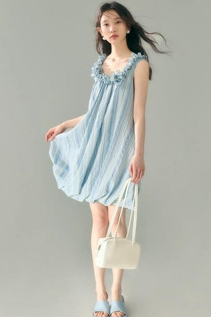 U-Neck Embroidered Dress