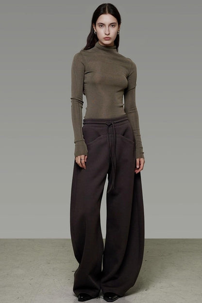 Smooth Drape Wide-Leg Pants