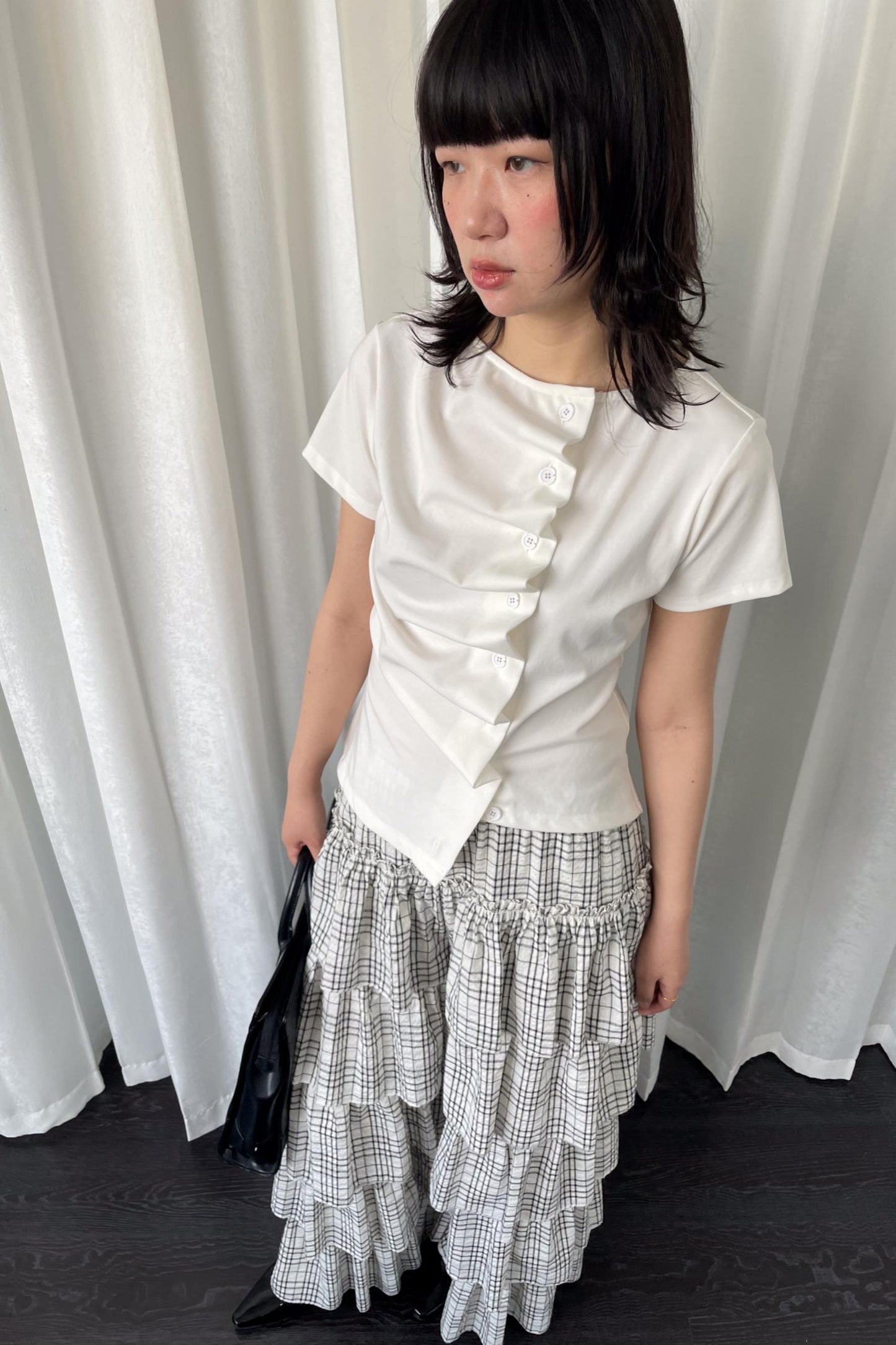 Plaid Wide-Leg Pants