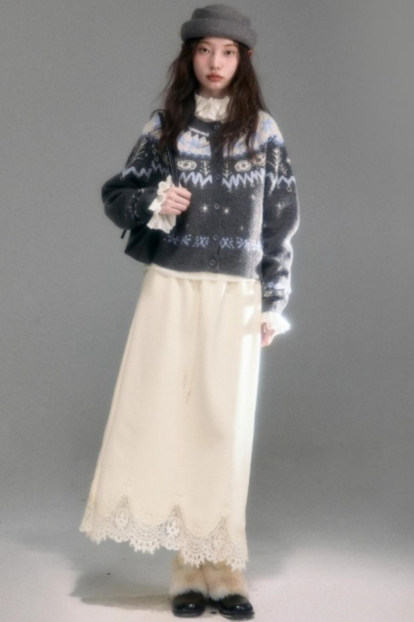 Velvet Floral Knit Top