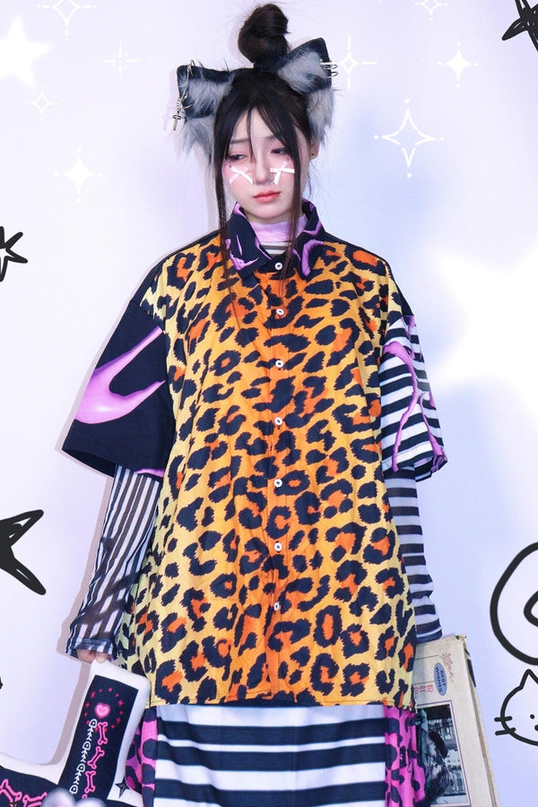 Leopard Gal Short-Sleeved Shirt