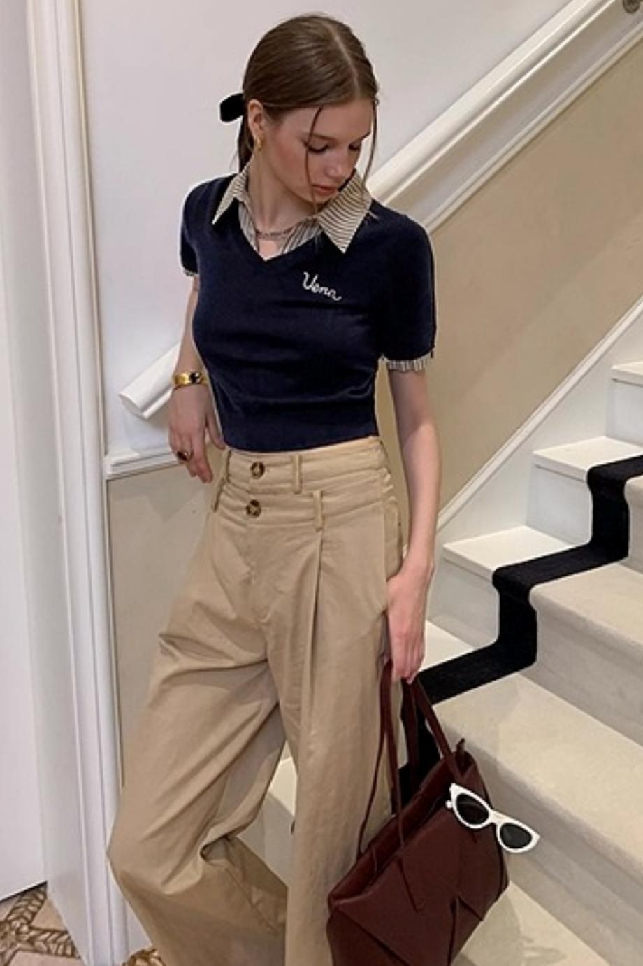 High Waist Loose Straight Casual Pants