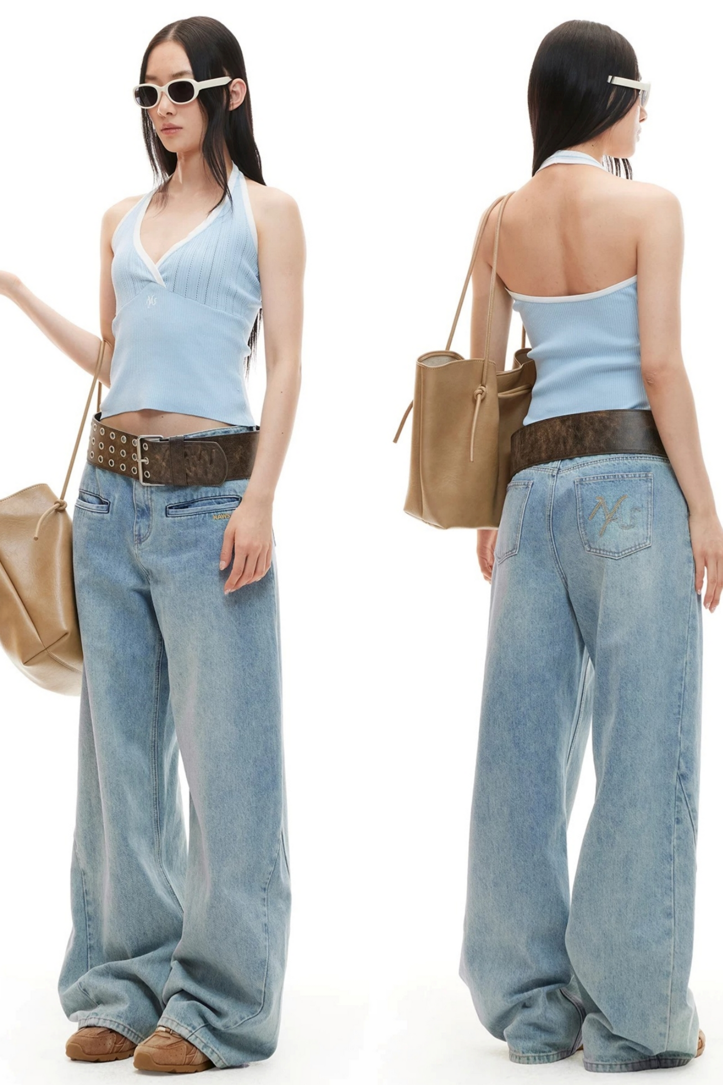 Interwoven Pleated Ribbed Vest