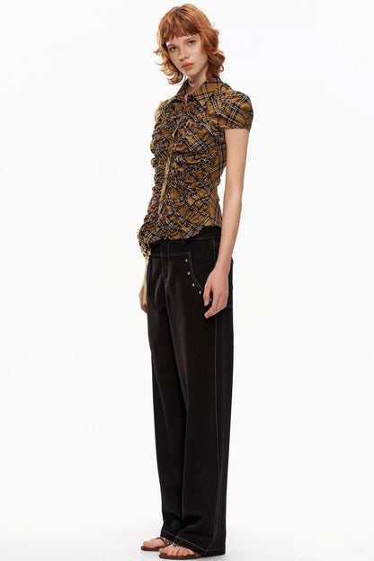 Black Studded Punk Pants