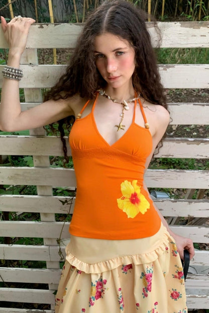 Sweet Floral Slim Camisole