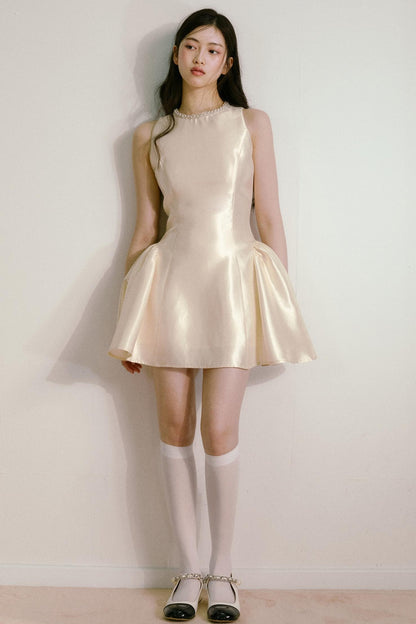 Satin Pearl Princess Dress