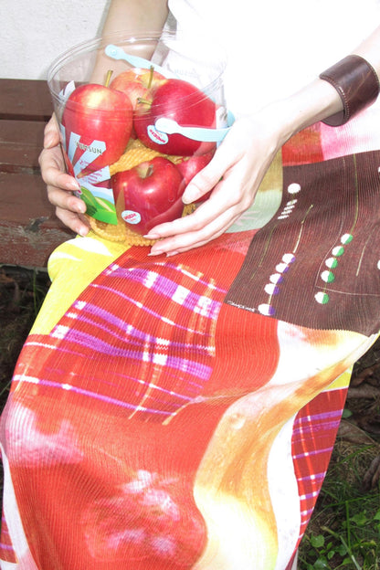 Sunset Tide Line Pleated Skirt