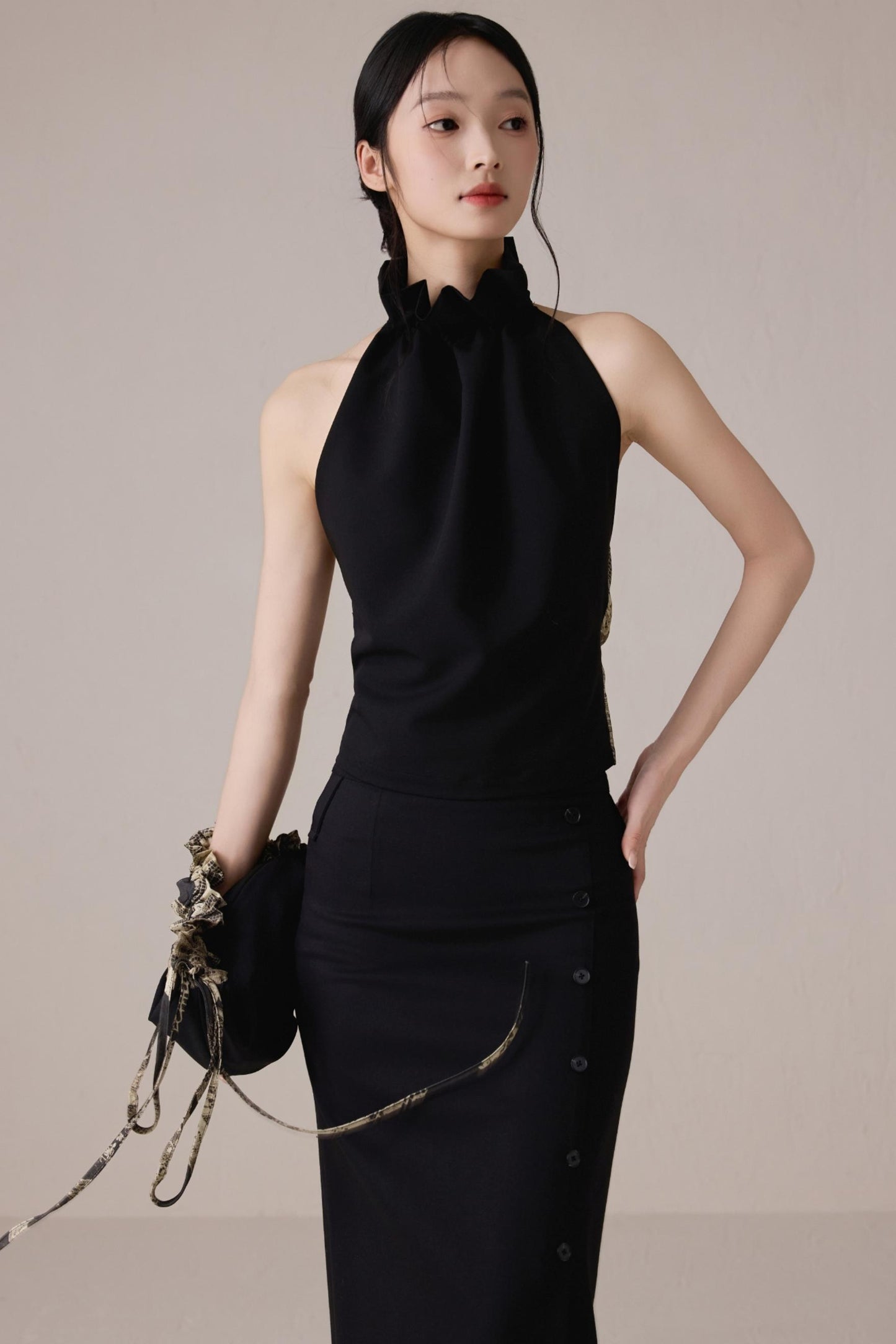 Chic Pleated Drawstring Bag