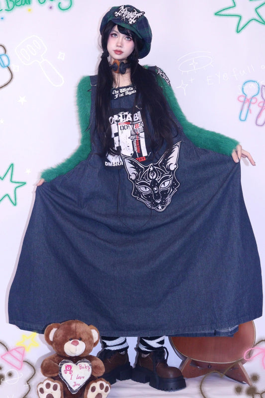 Denim Retro Long Dress