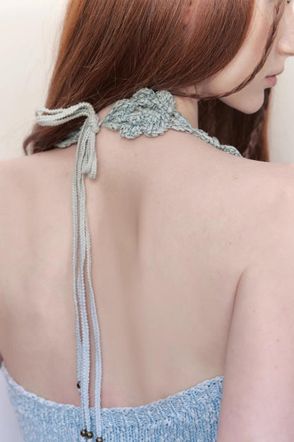 Summer Halter Knit Top