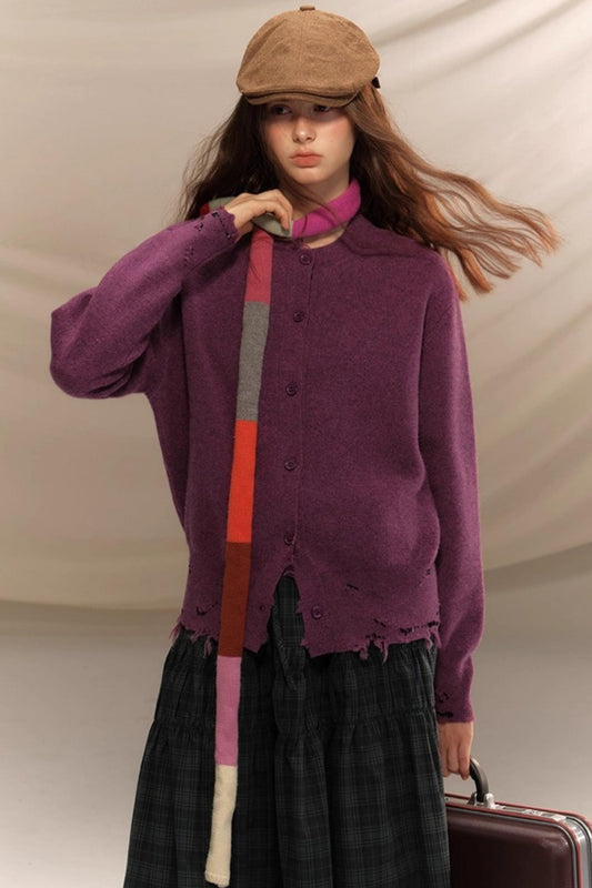 Merino Wool Nail Beads Cardigan