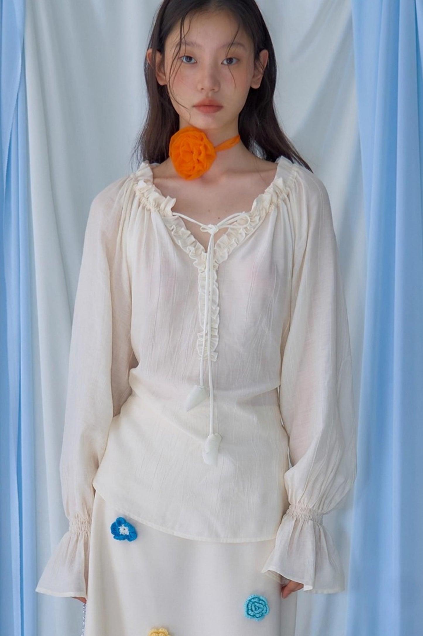 Square Streamer Printed Top