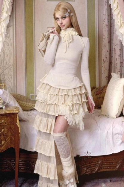 Lace Cake Irregular Multi-Layer Skirt