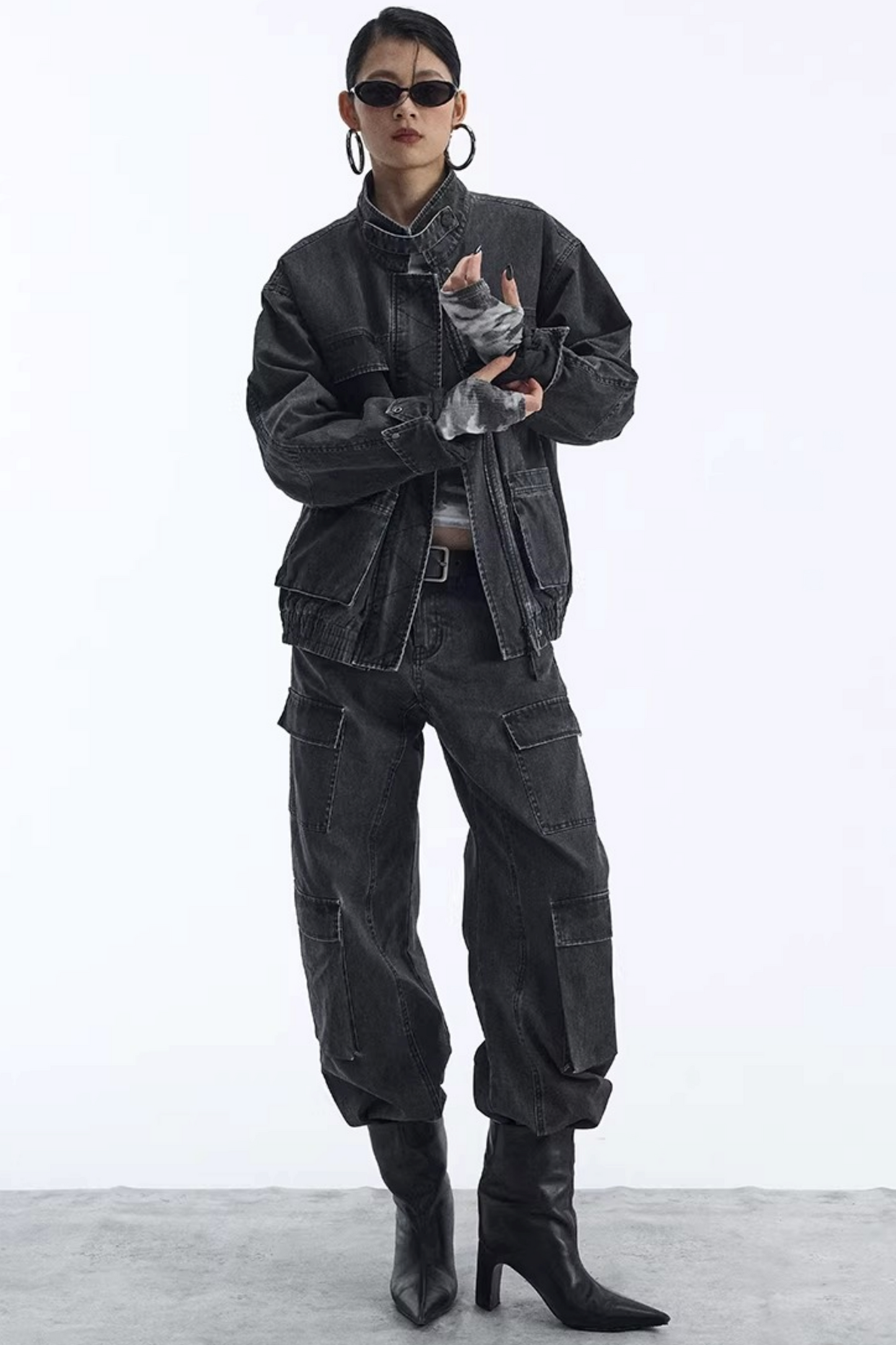 Abnehmbarer Kunstfellkragen gepolsterte Jacke