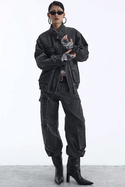 Abnehmbarer Kunstfellkragen gepolsterte Jacke