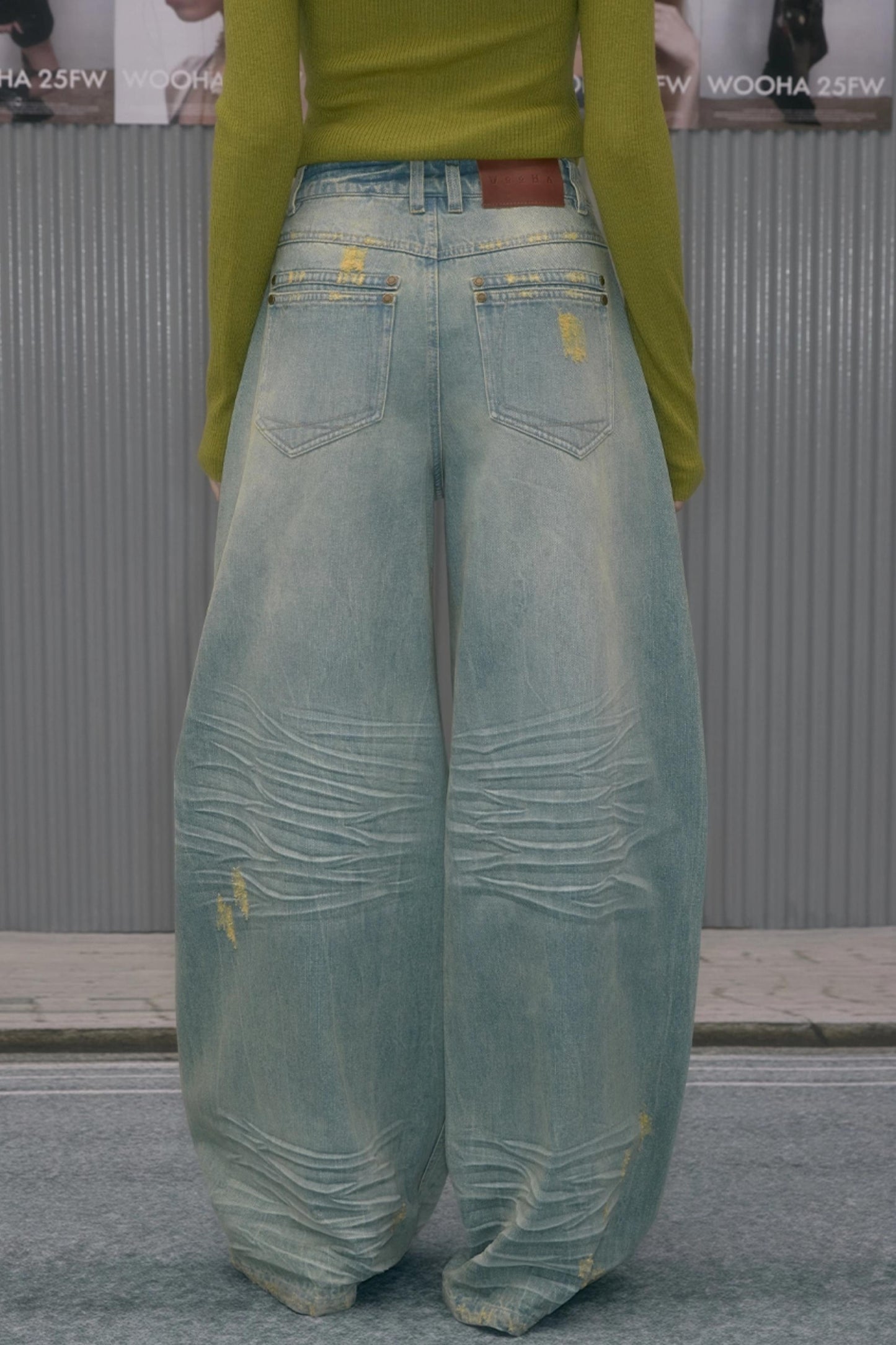 Vintage Washed Rhinestone Jeans