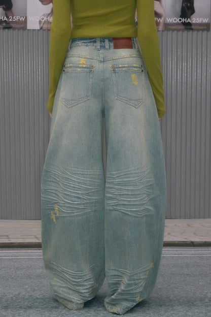 Vintage Washed Rhinestone Jeans