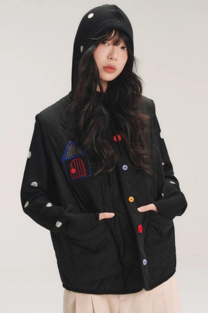 Colorful Patchwork Cotton Vest