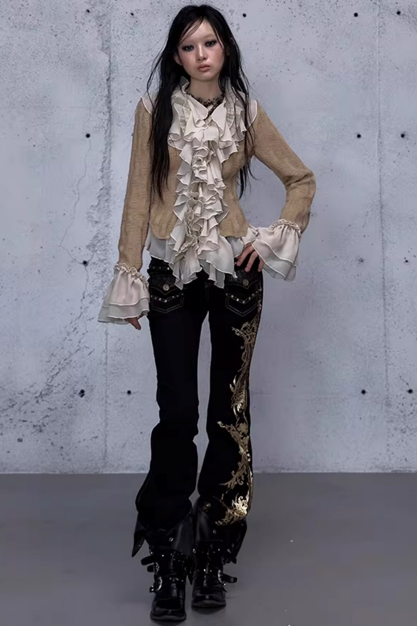 Retro Noble Chiffon Cardigan