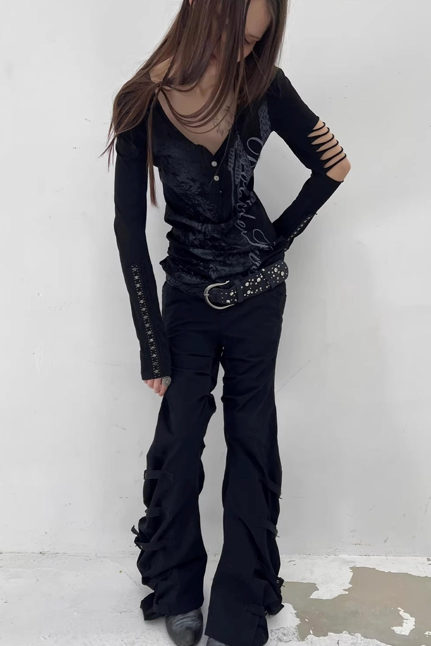 Retro Washed Cotton Trousers