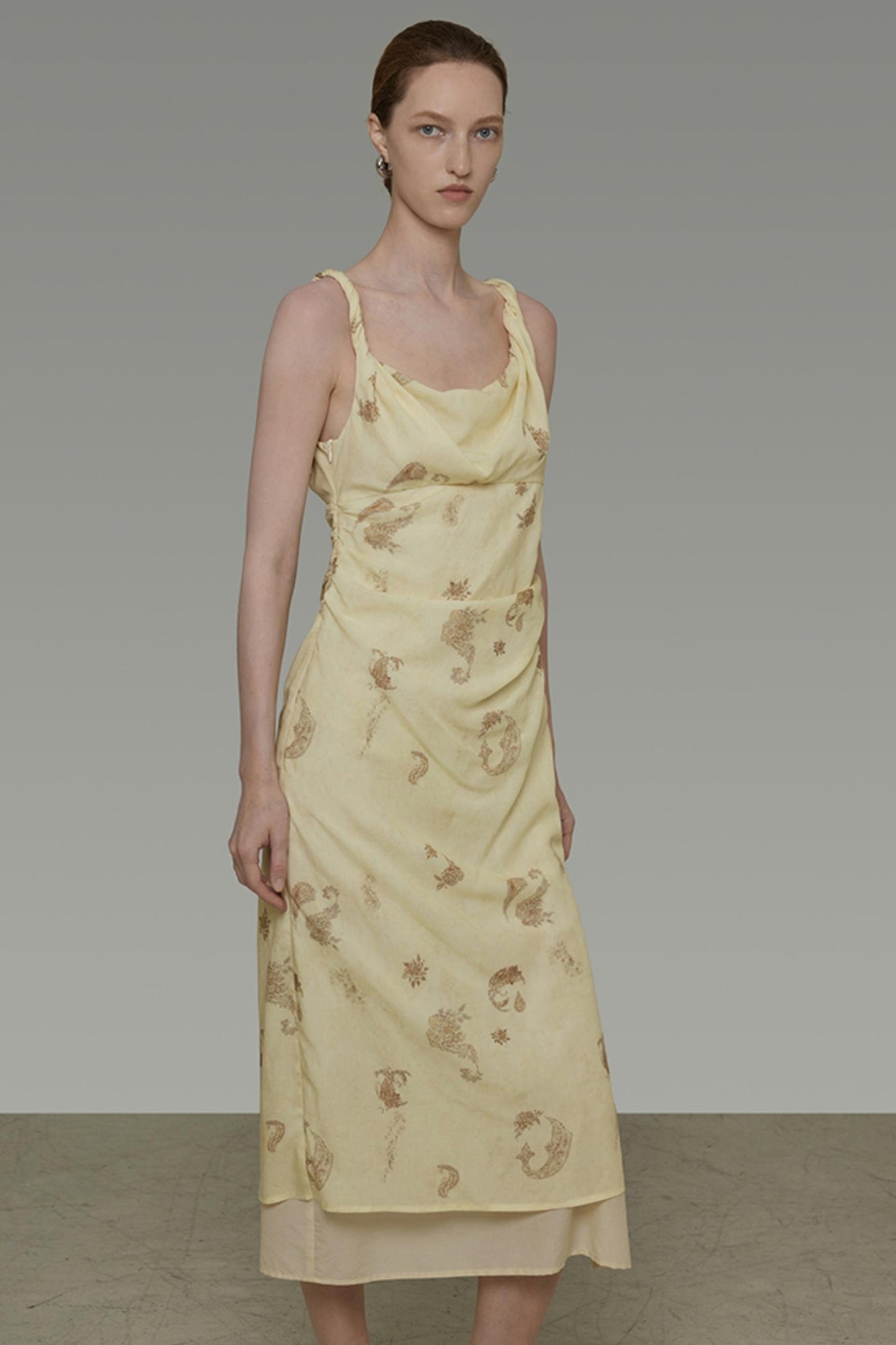 Floral Halter Swing Dress