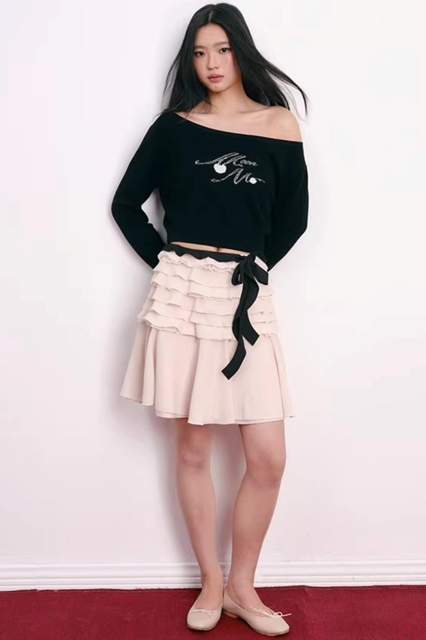 Cherry Jacquard Merino Wool Top
