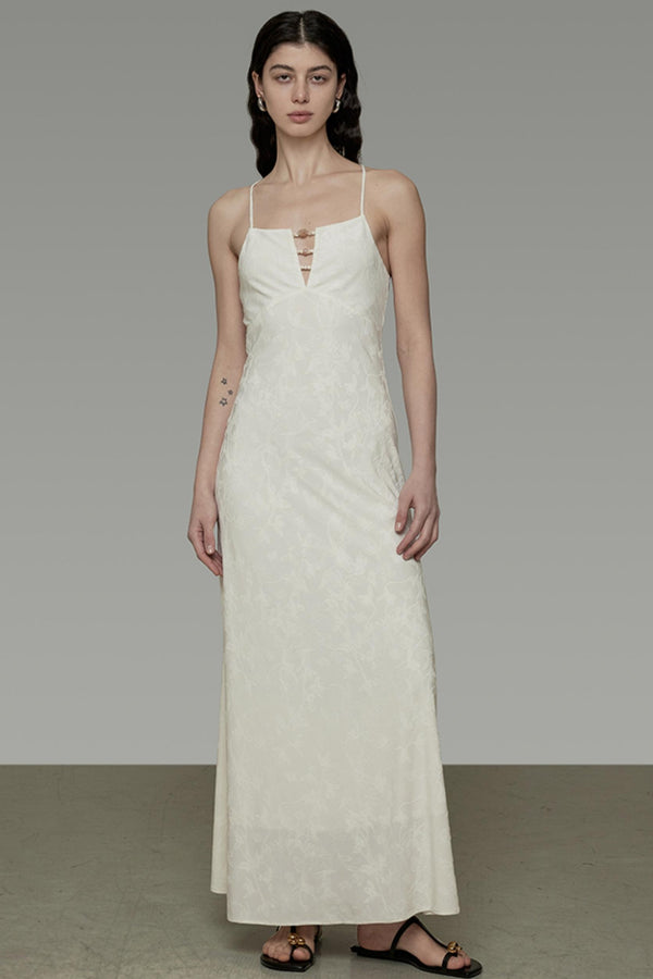 Sleeveless Halter Maxi Dress