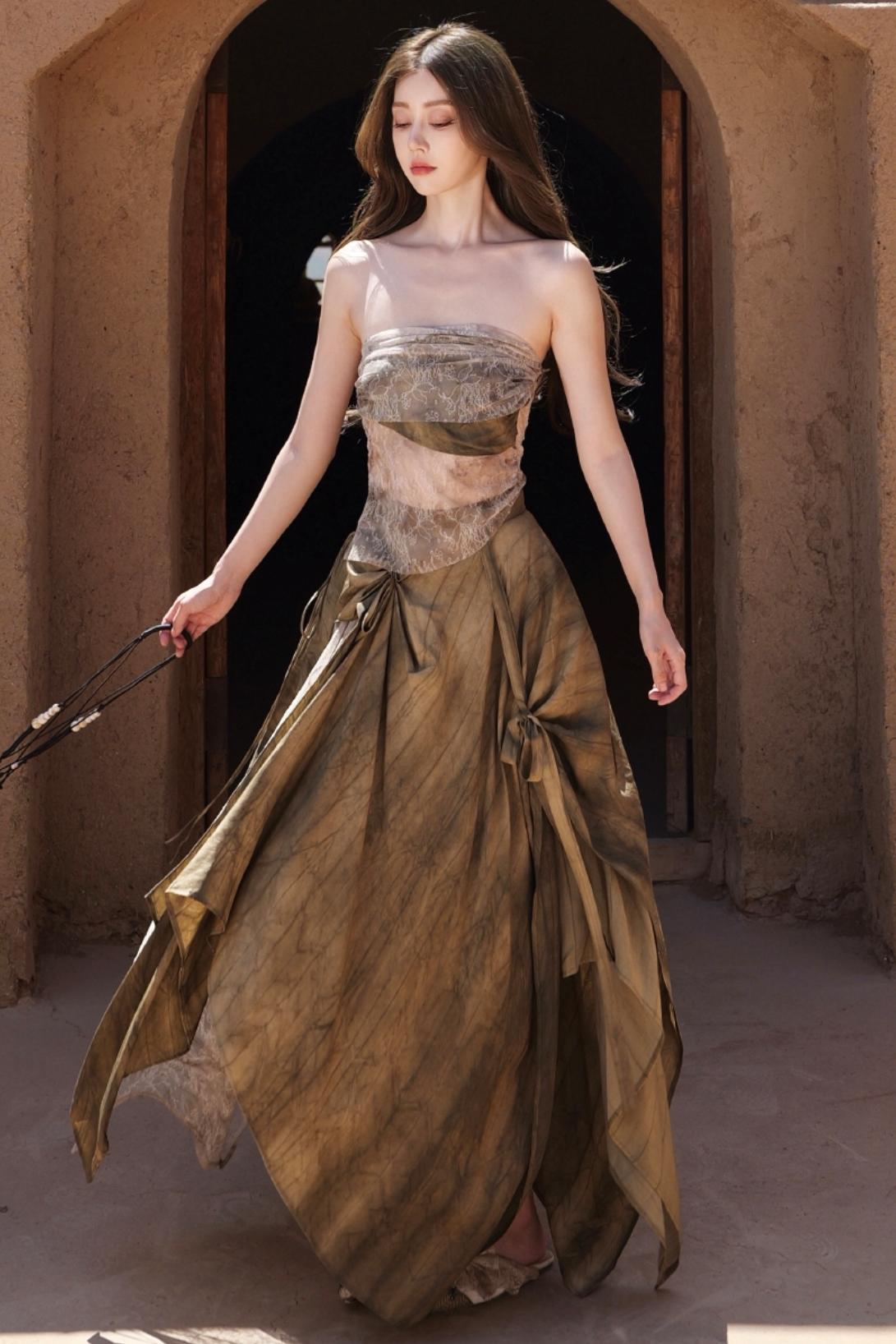 Lace Panelled Top Set-Up