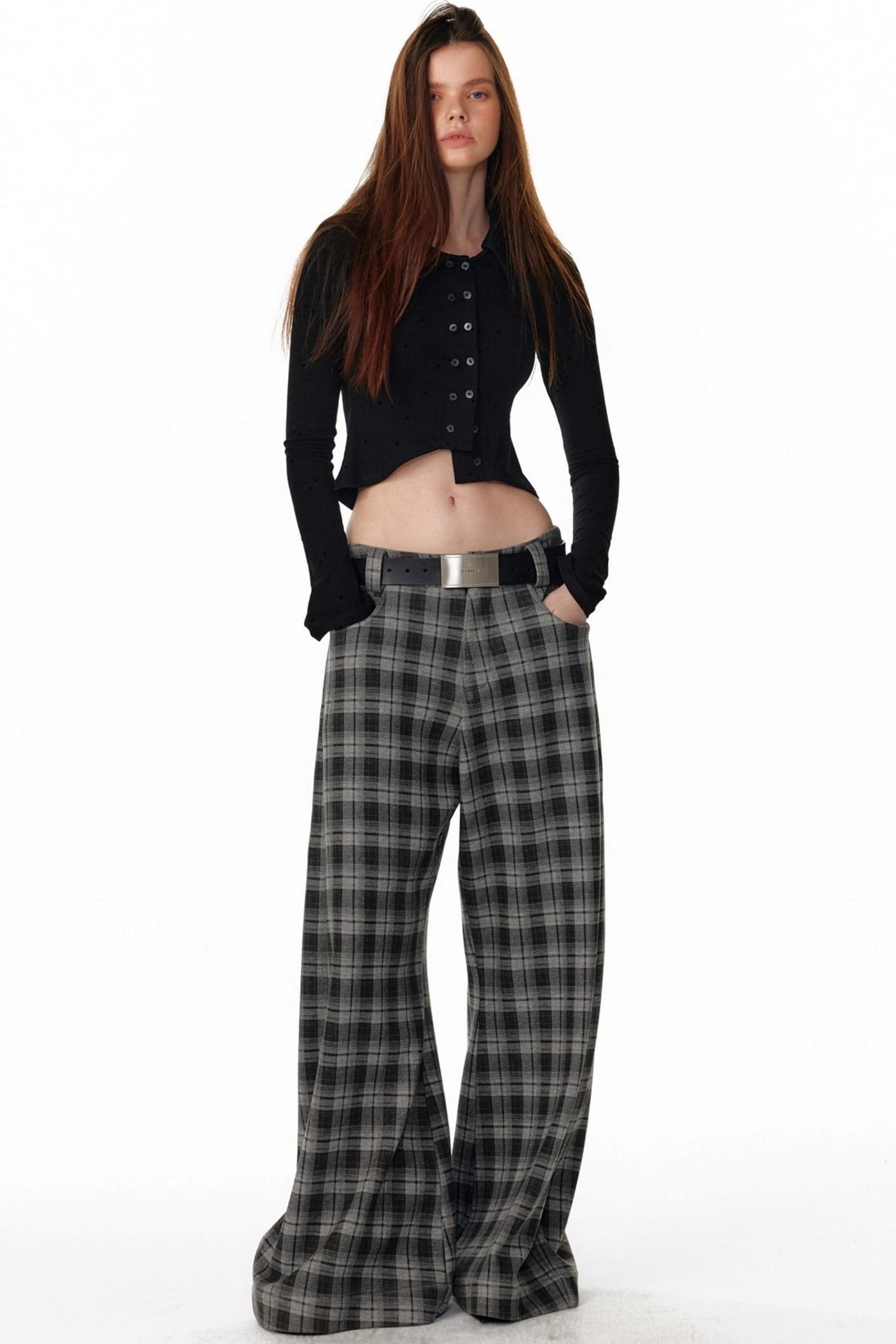 Vintage Polka Dot Slim Long Sleeve T-Shirt