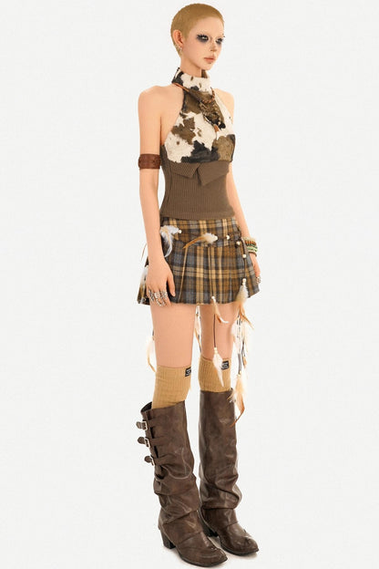 Retro Furry Halter Top