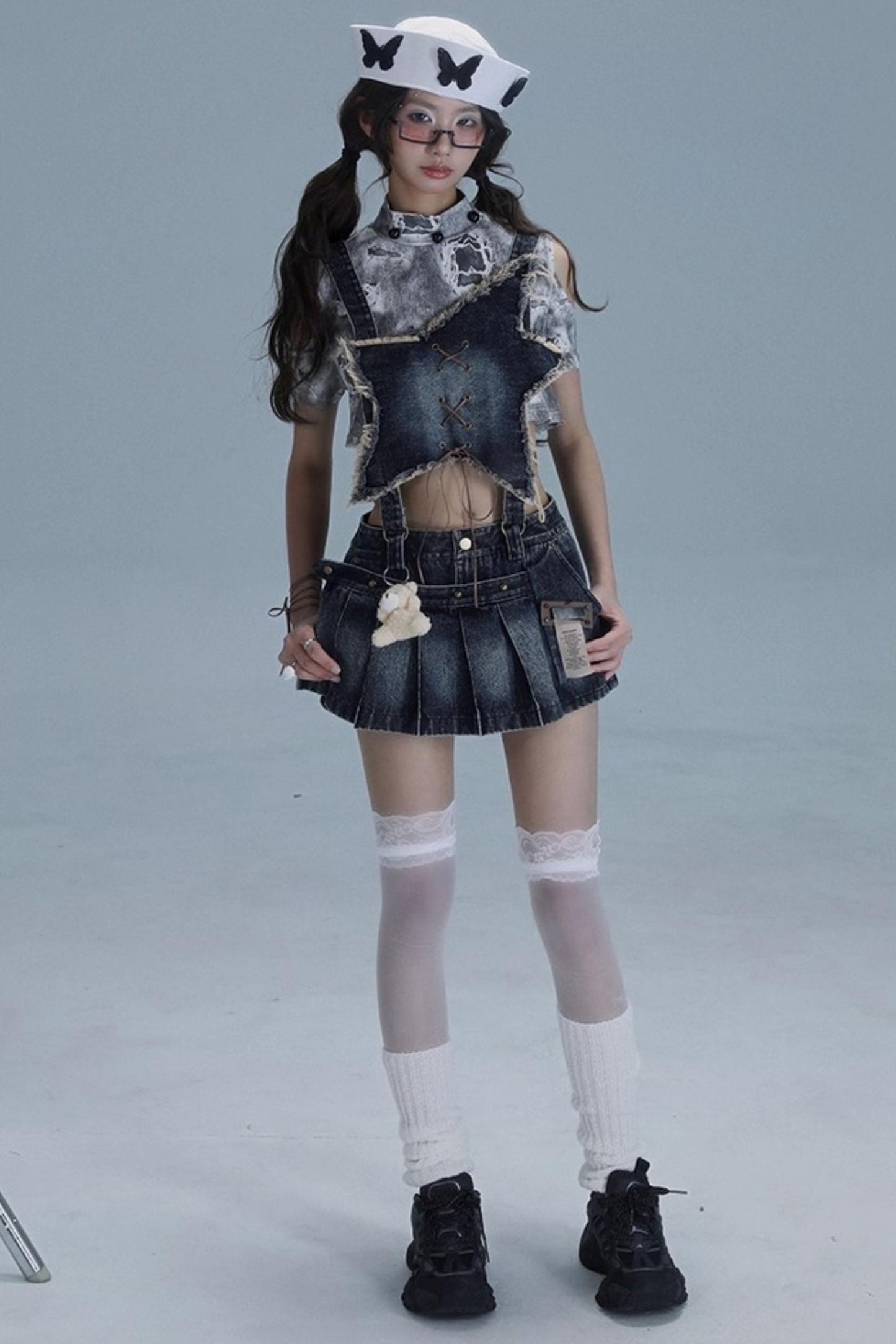 Denim Bib Culottes Set-Up