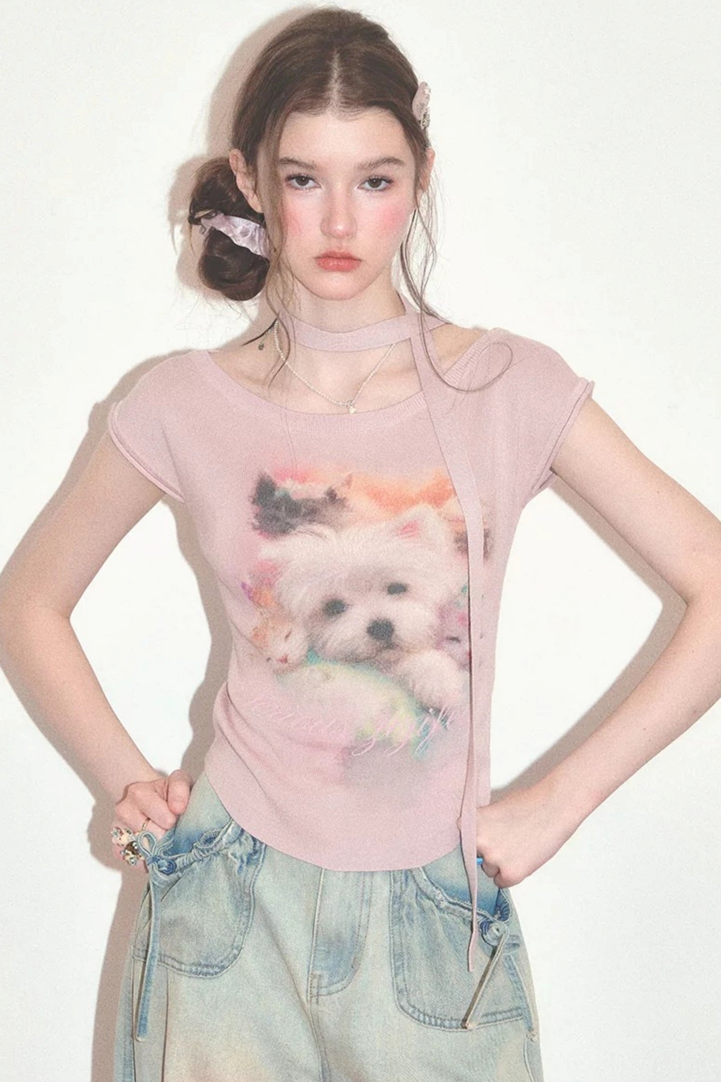 Summer Vintage Slim Fit Knitted T-Shirt