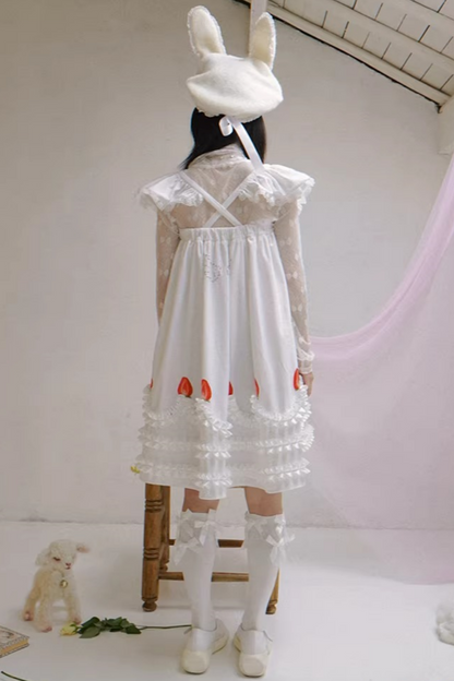 Strawberry Print Skirt Dress