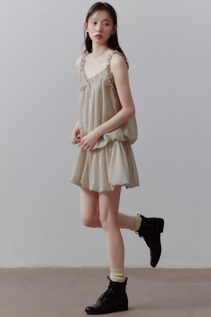 Apricot Gray Bud Dress