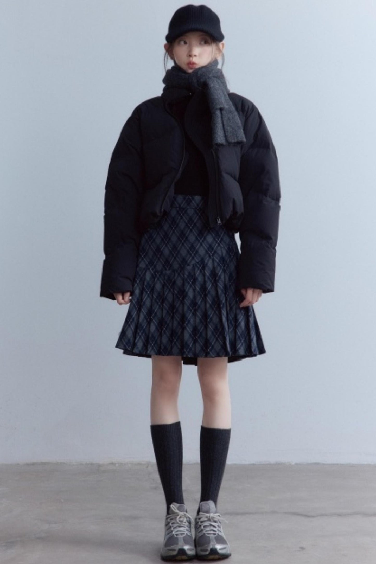 Versatile Scottish Plaid Pleated Skirt