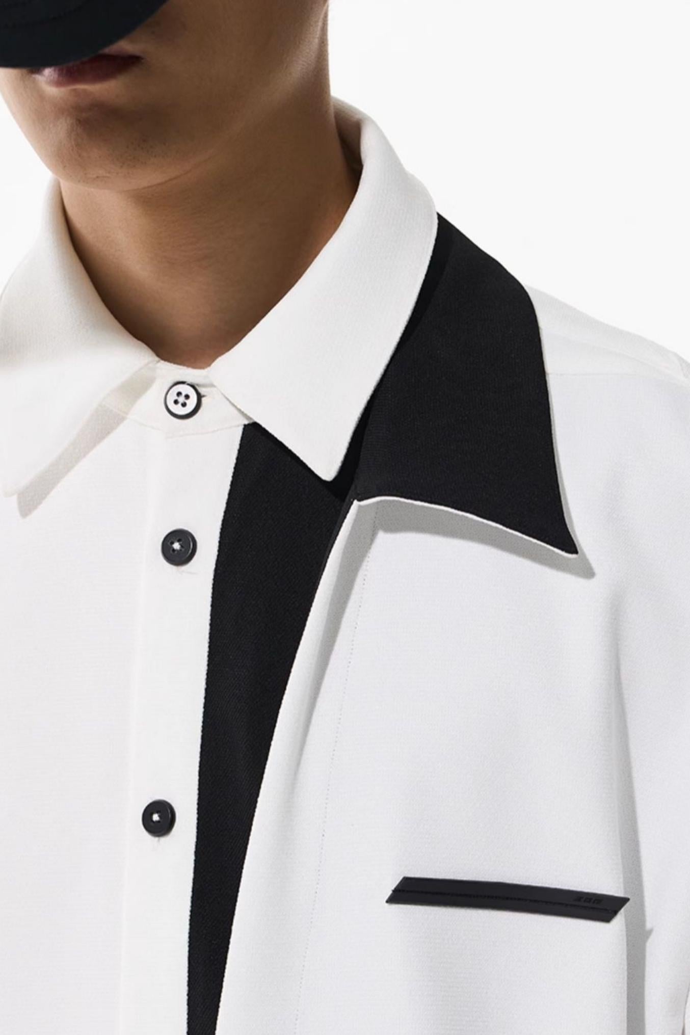 Colorblock Patchwork Shirt