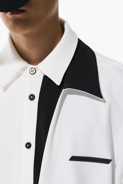 Colorblock Patchwork Shirt