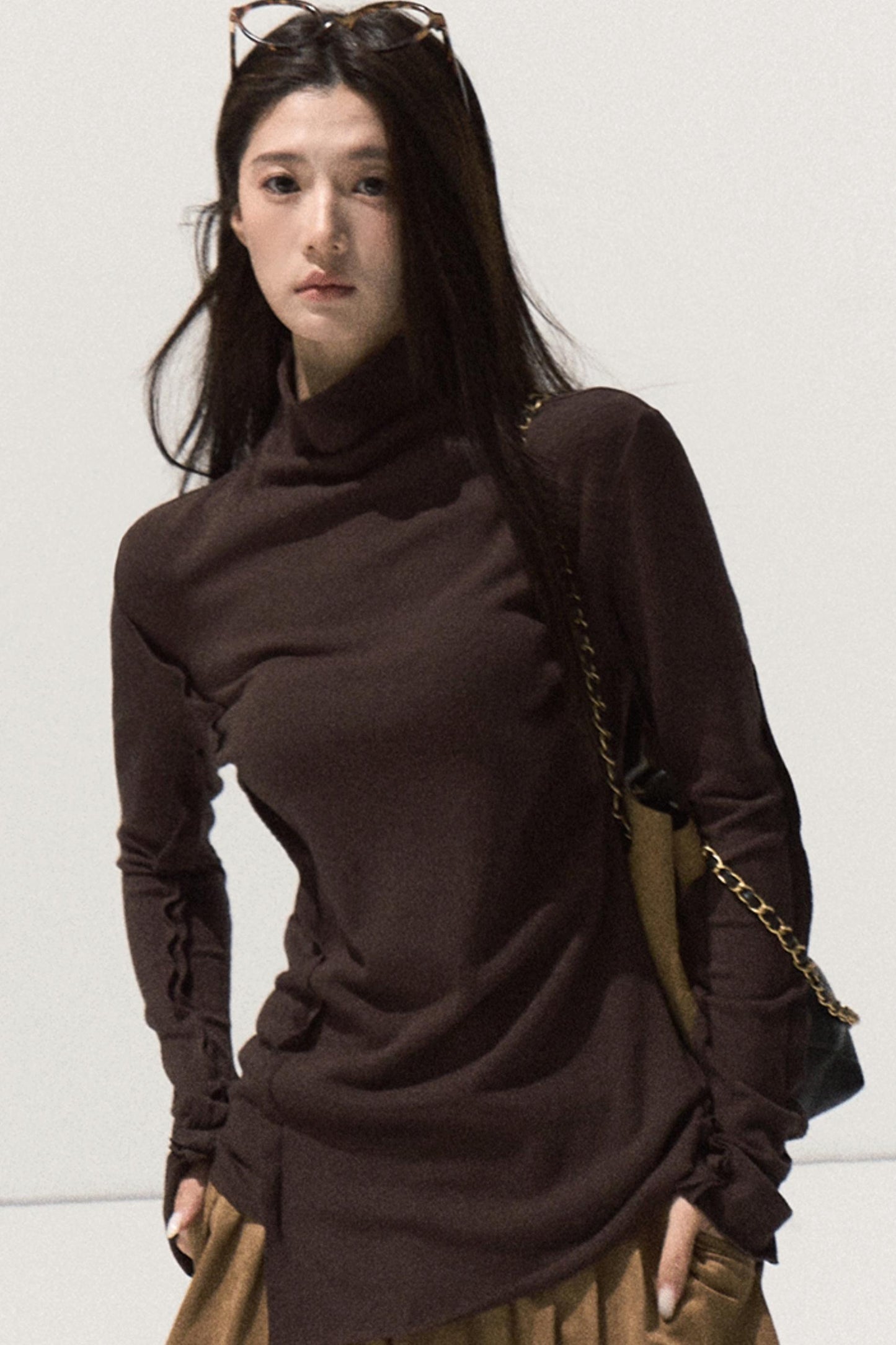High-Elastic Knit Slim Top