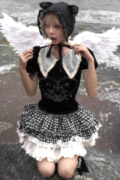 Striped Lace Nightcap