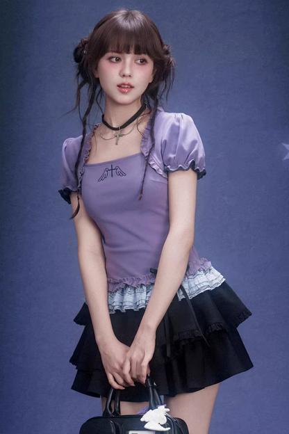 Pure Desire Purple Lace Top