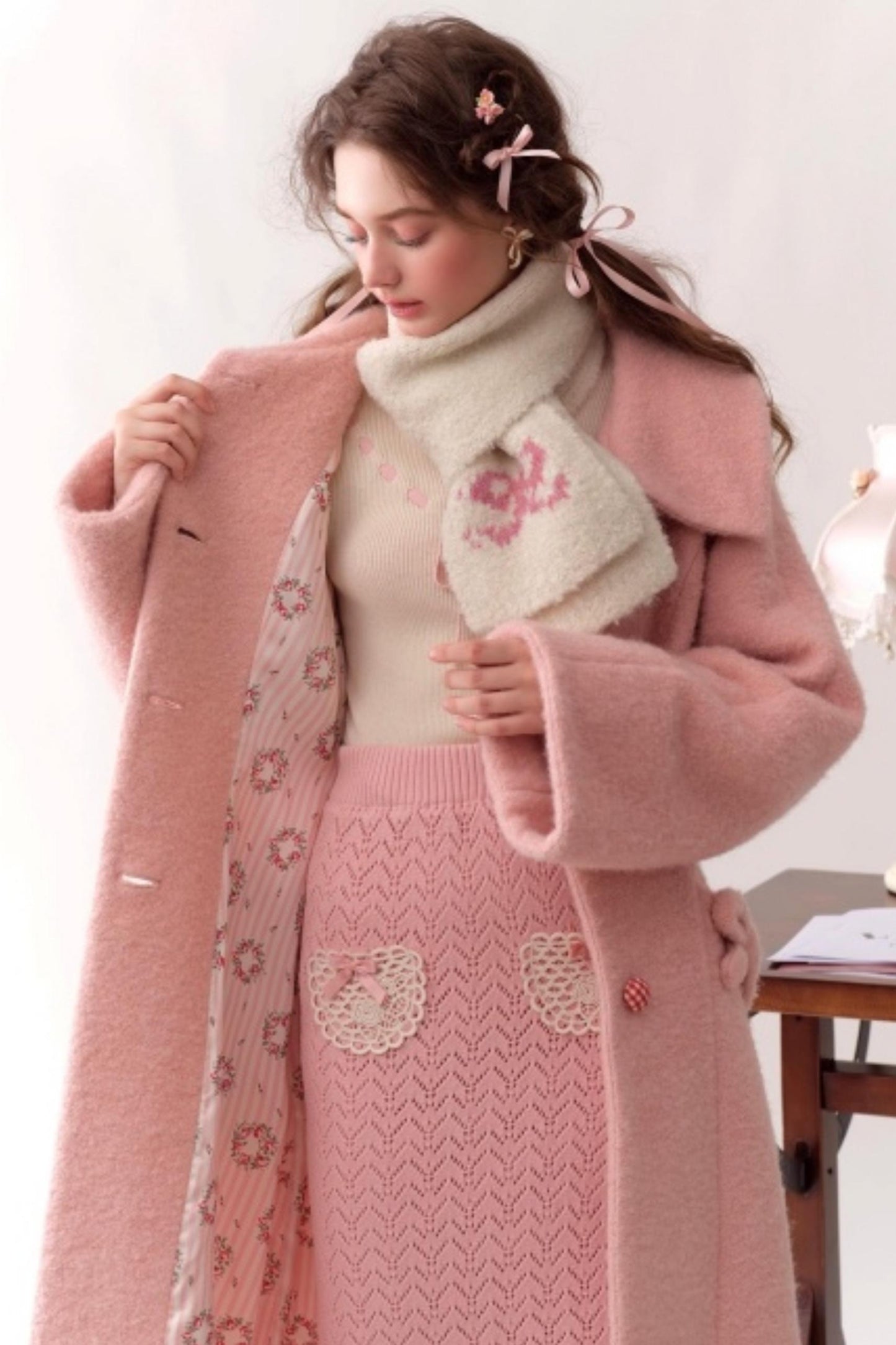 Lacemade Knit Sweater Skirt Set