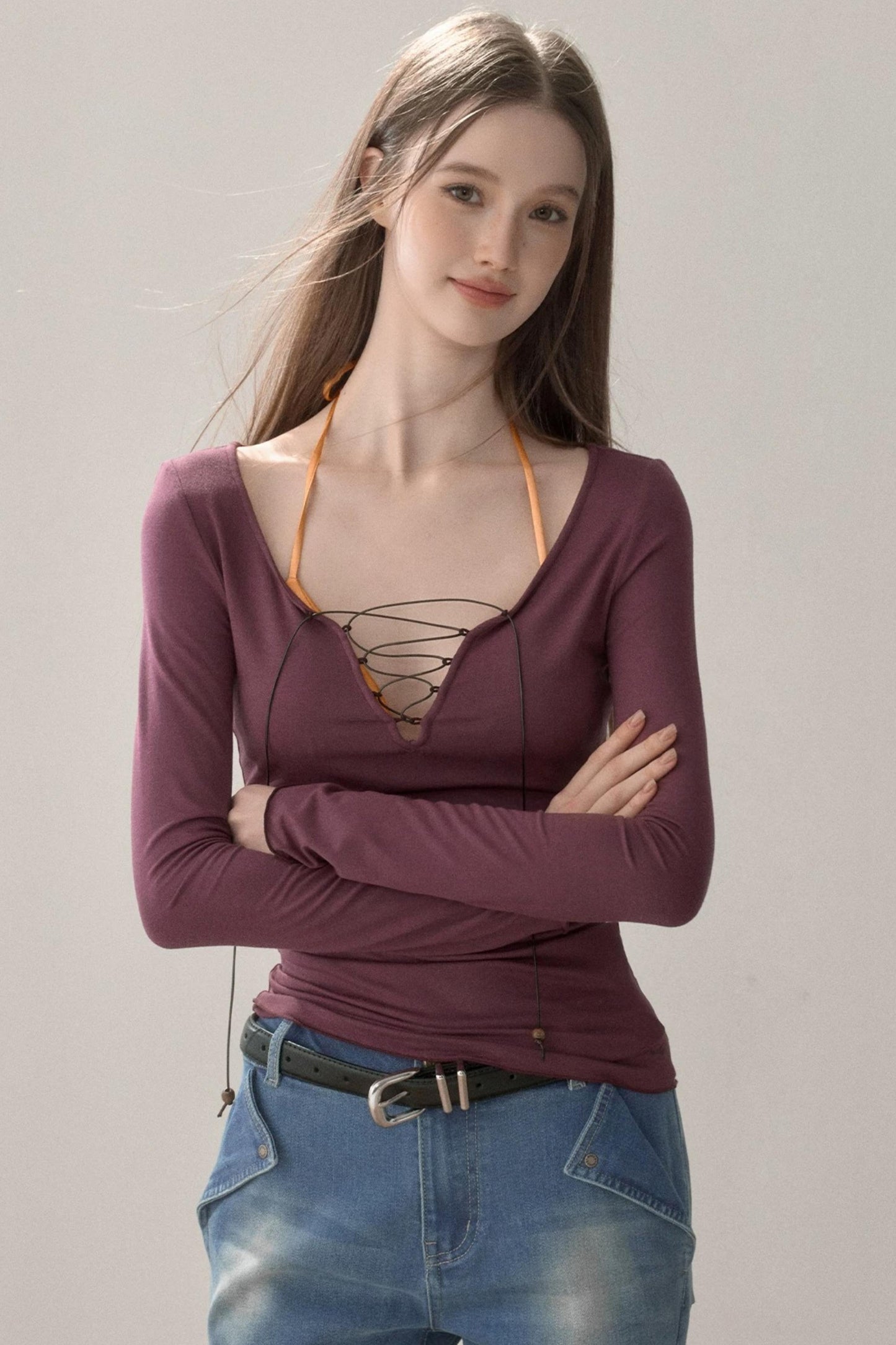 Slim Fit Cross-Tie T-Shirt