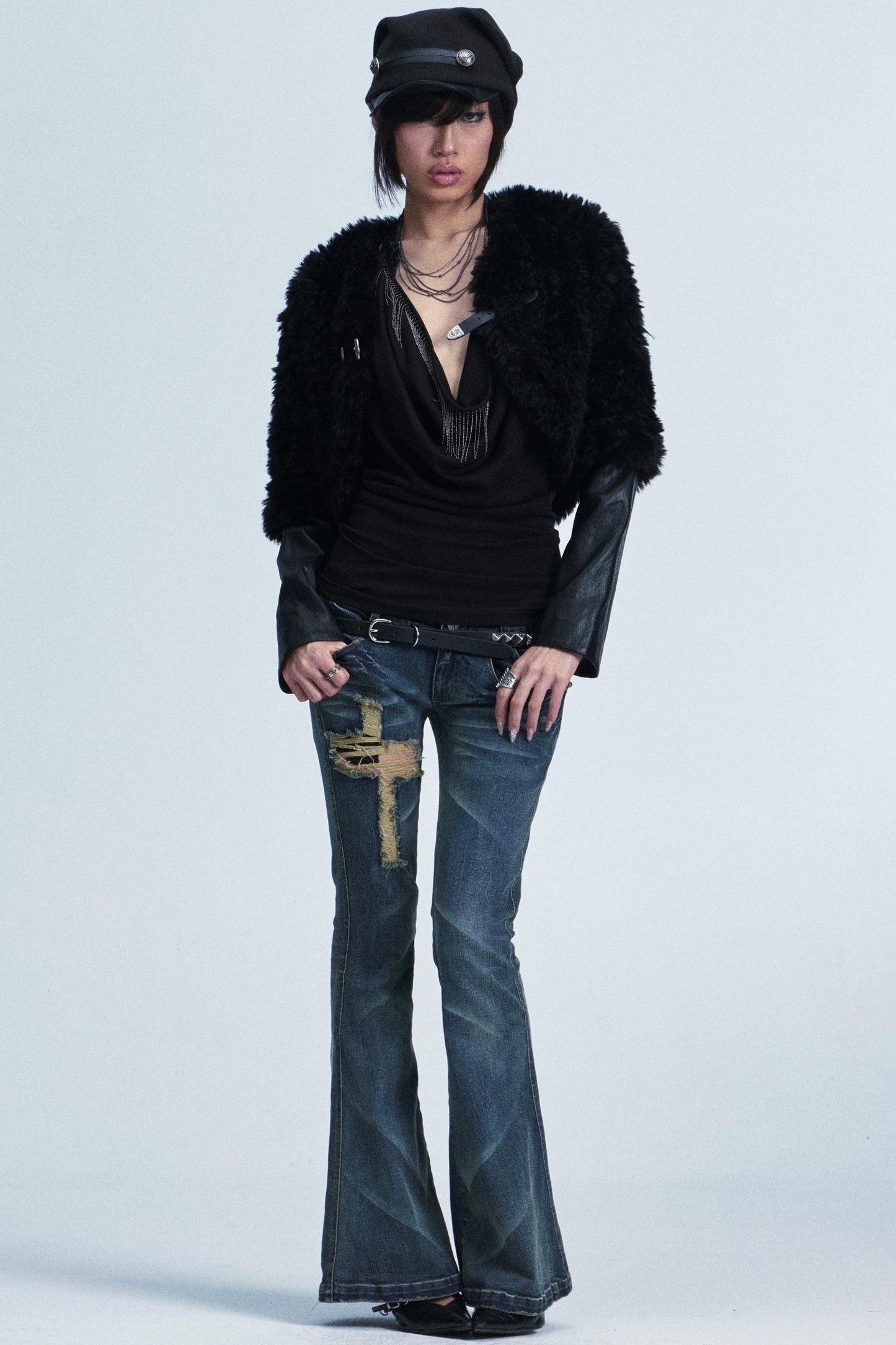 Retro Knitted Patchwork Hat