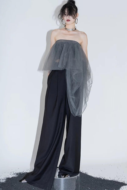 Layered Mesh Tube Top and Skirt Set-Up
