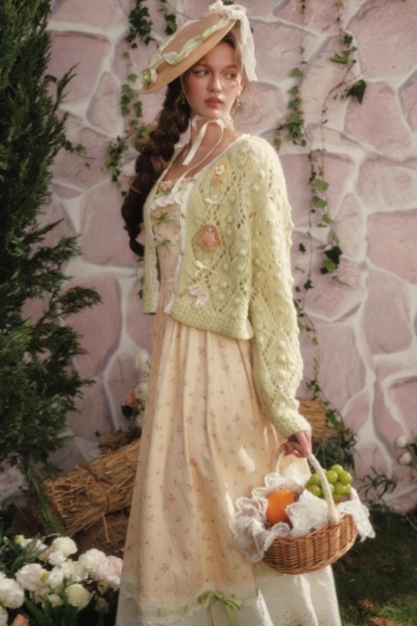 French Floral Pastoral Dress Set-Up